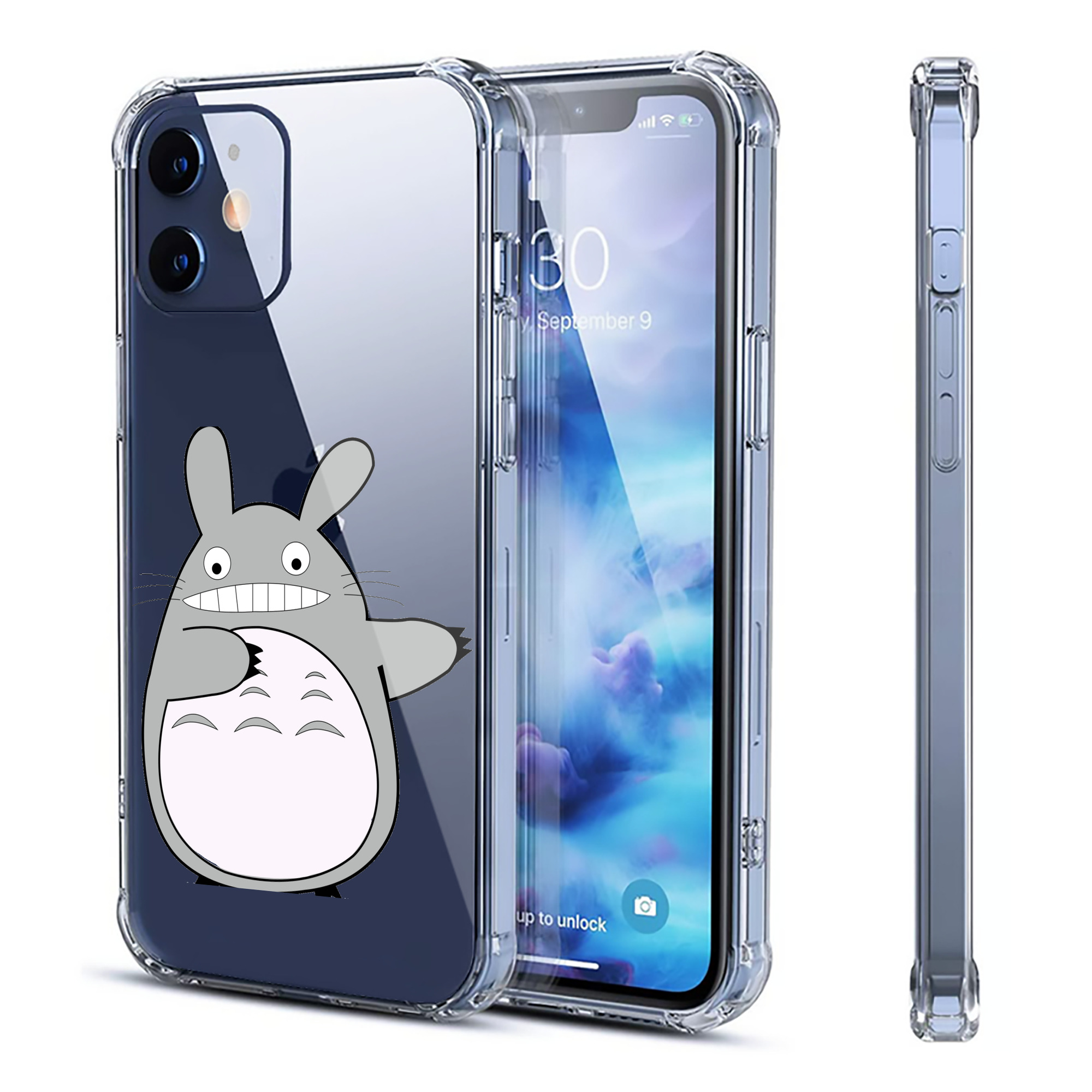 （画像用） となりのトトロ 草壁メイ 草壁サツキ My Neighbor Totoro Satsuki Kusakabe Mei Kusakabe 【iPhone 12シリーズ対応】透明スマホケース（クリアソフトケース）